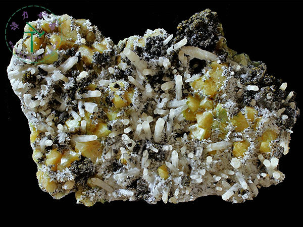 白鎢礦+閃鋅礦，內(nèi)蒙古，東烏珠穆沁旗，額仁高畢