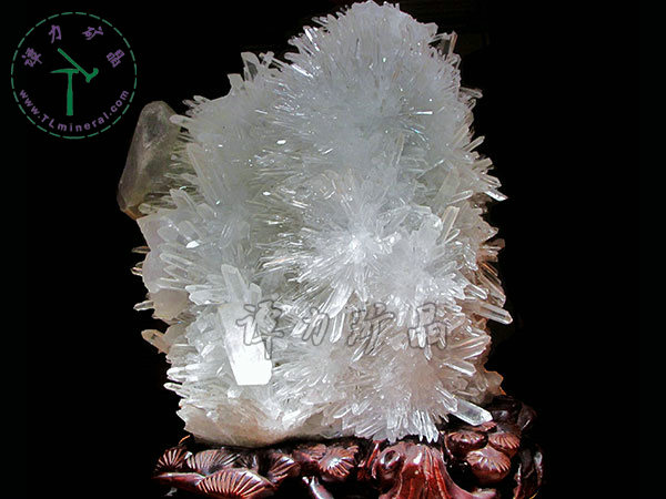 水晶-+重晶石-，42x28x16cm-四川省，金口河，新華村