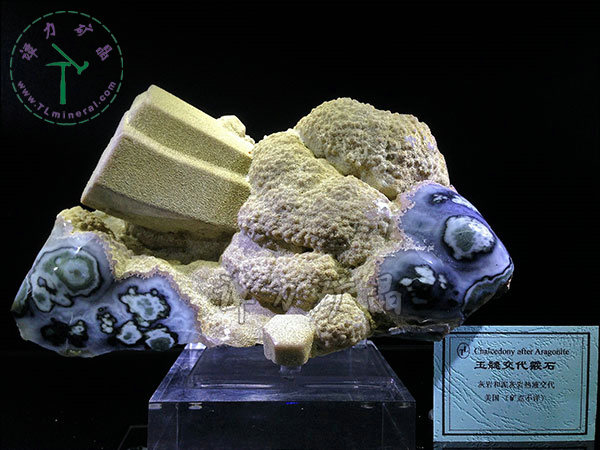 玉髓交代霰石，美國